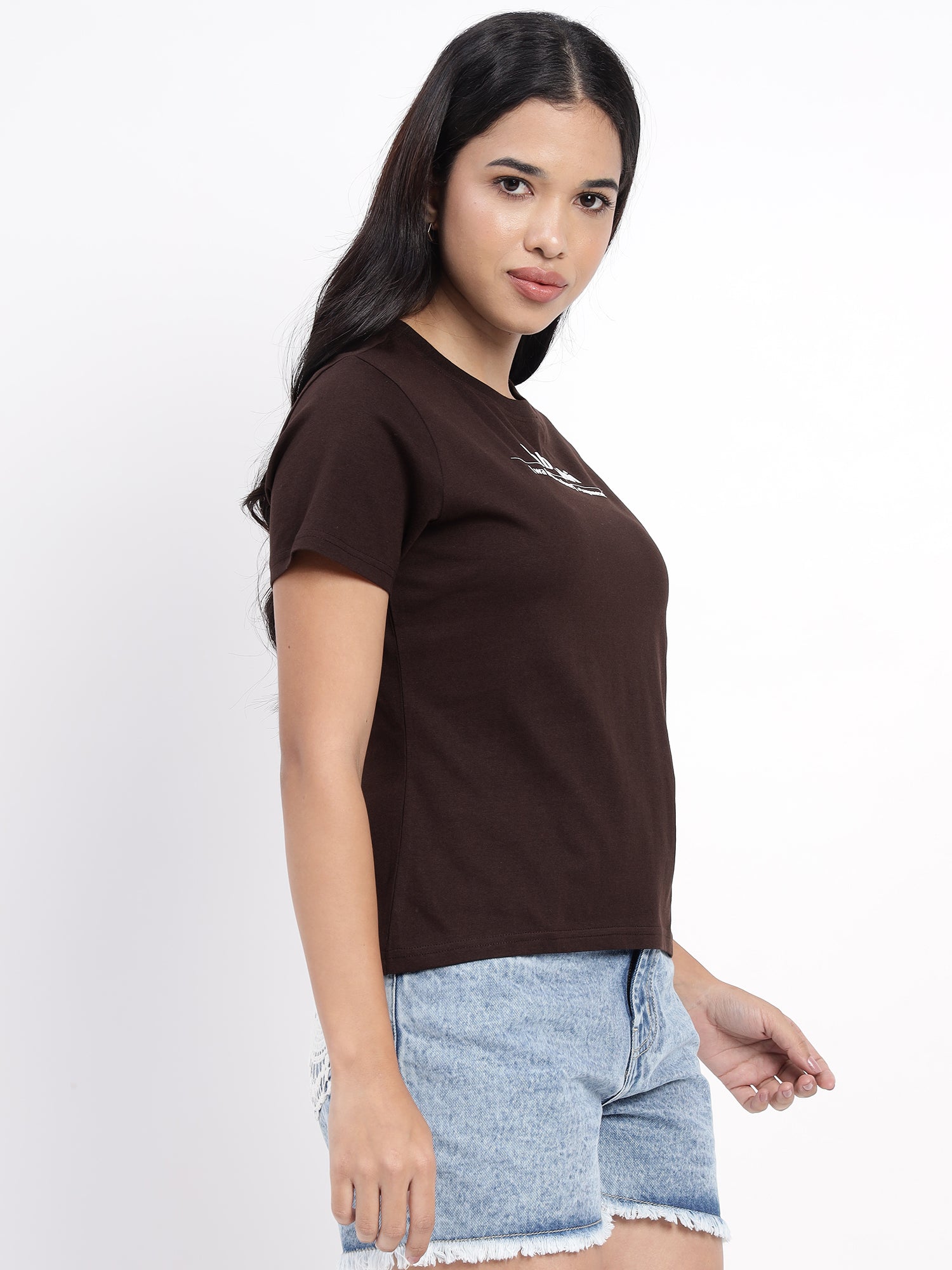 Typo Print Design T-Shirt- 2859