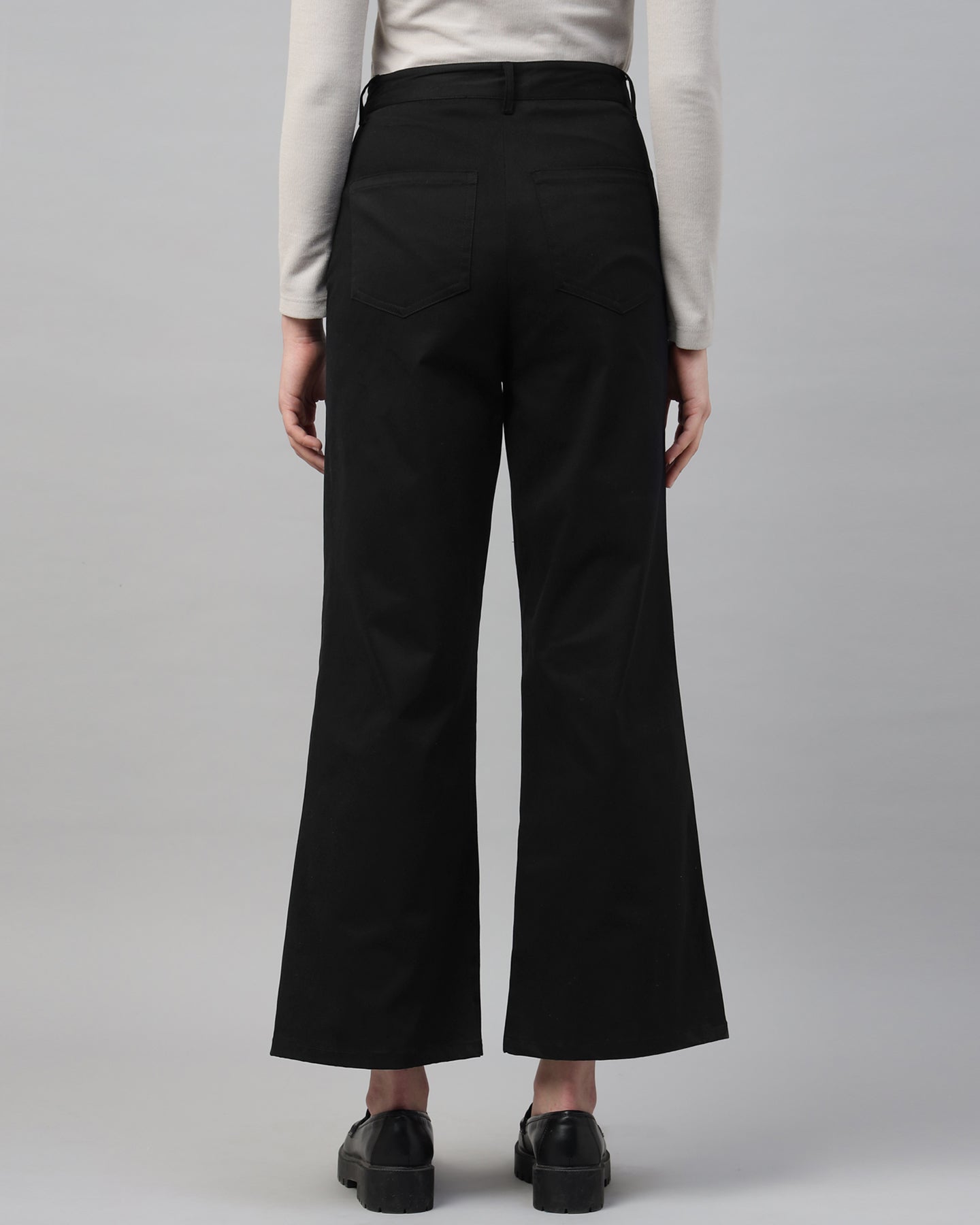 Women’s Black Straight Fit Pants - 2958