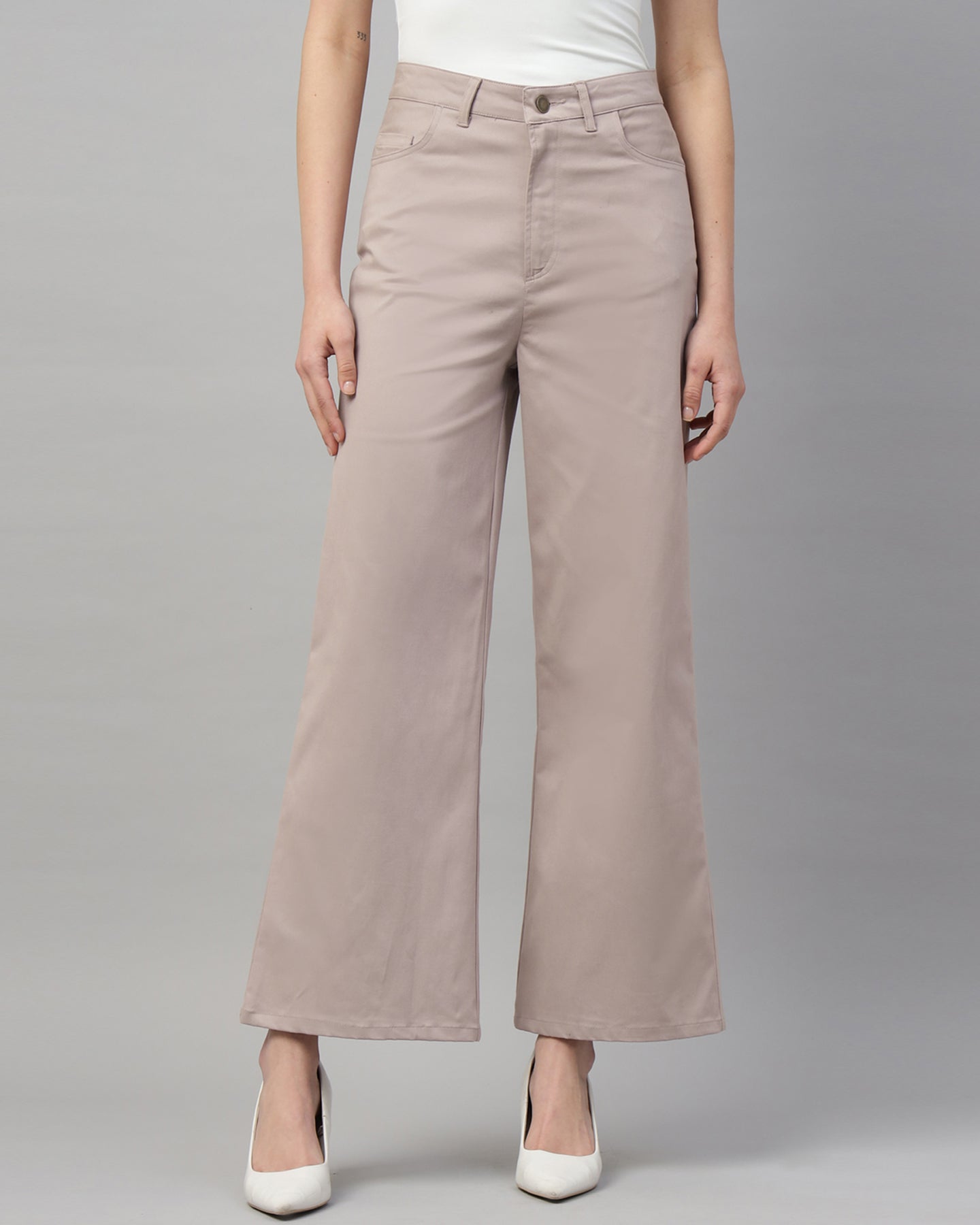 Women’s Peach Straight Fit Pants - 2957