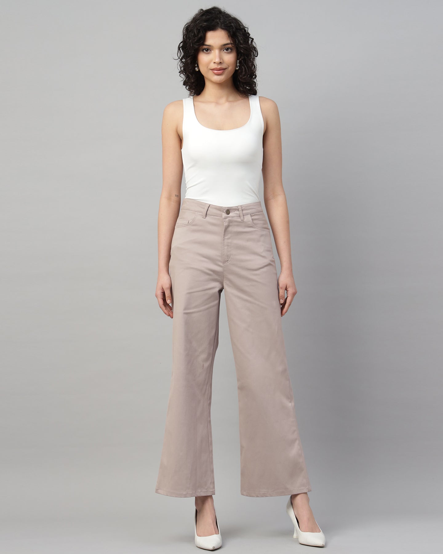Women’s Peach Straight Fit Pants - 2957