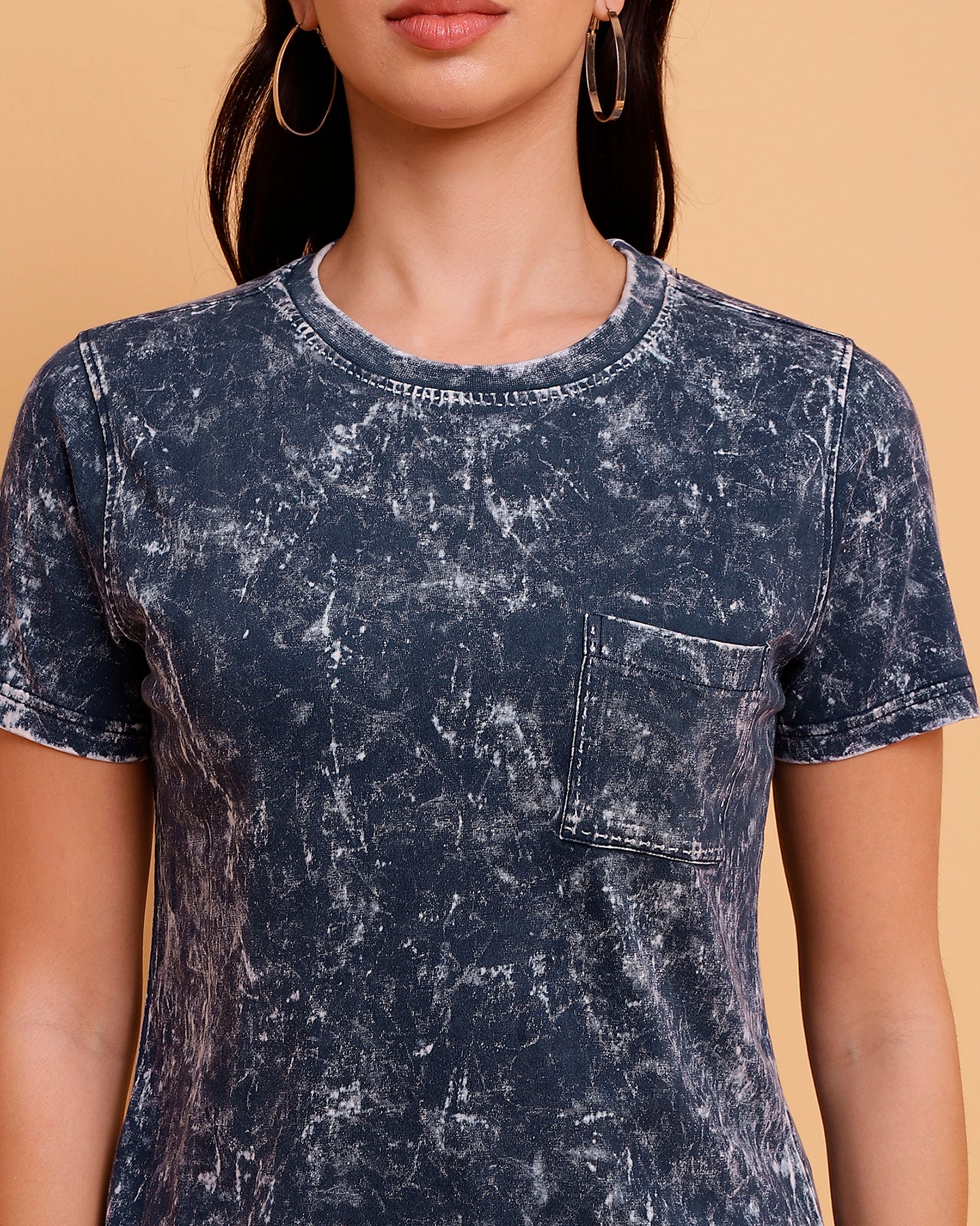 Indigo Everyday T-shirt with pocket - 2864