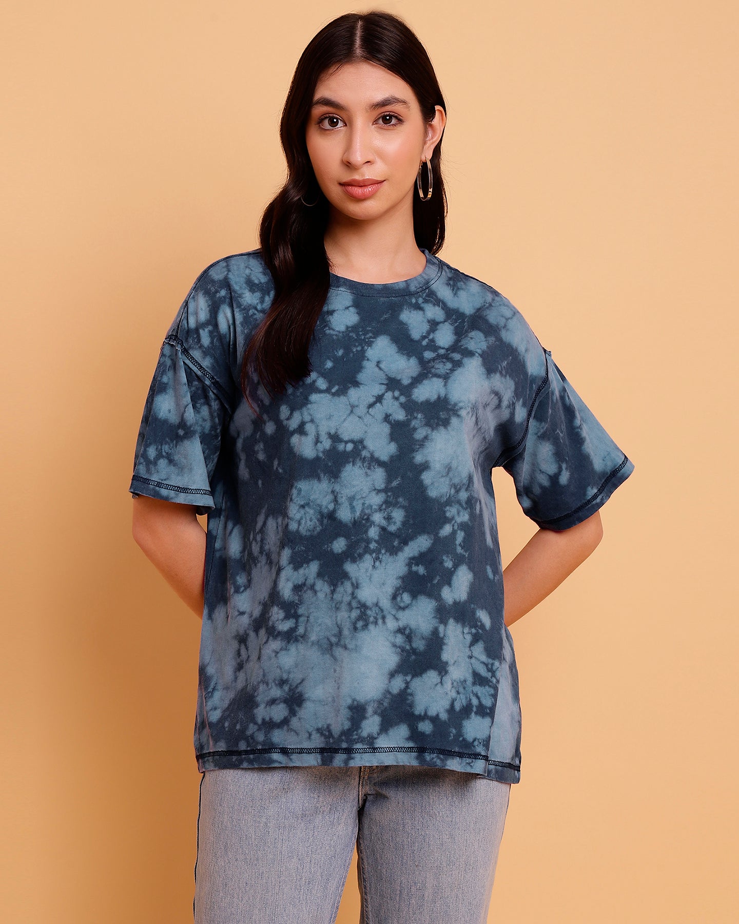 Indigo Everyday Oversized Unisex T-Shirt - 2866