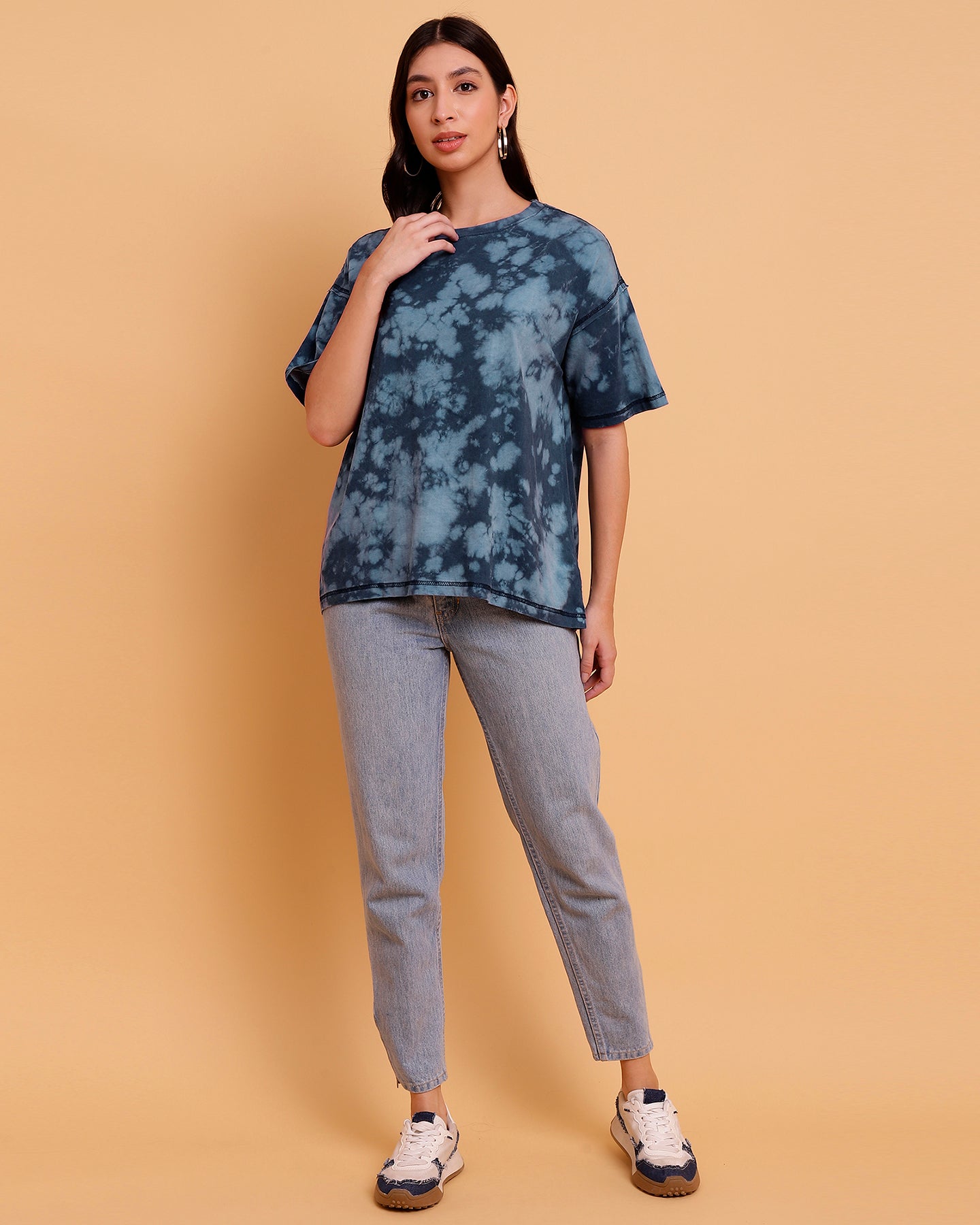 Indigo Everyday Oversized Unisex T-Shirt - 2866