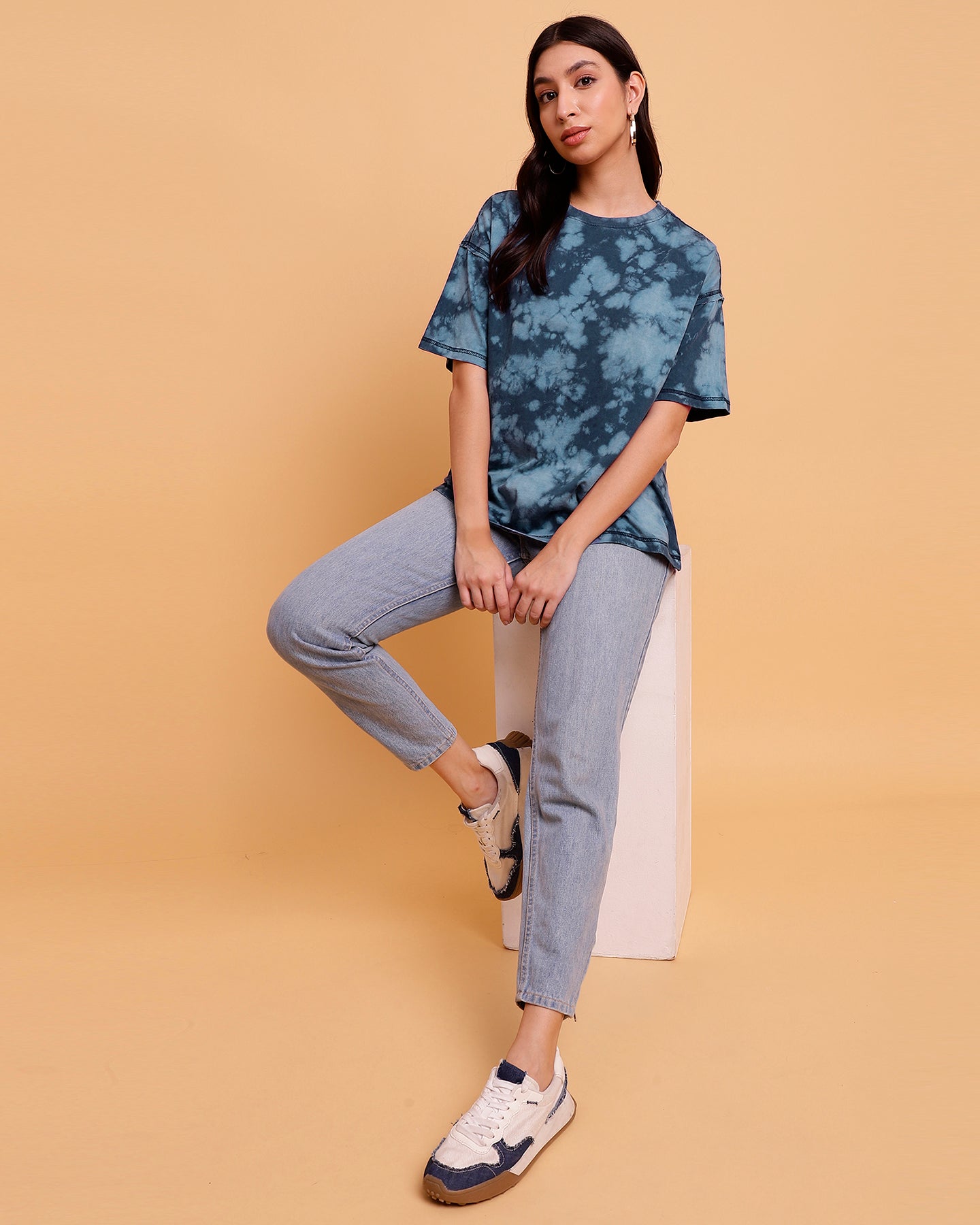 Indigo Everyday Oversized Unisex T-Shirt - 2866