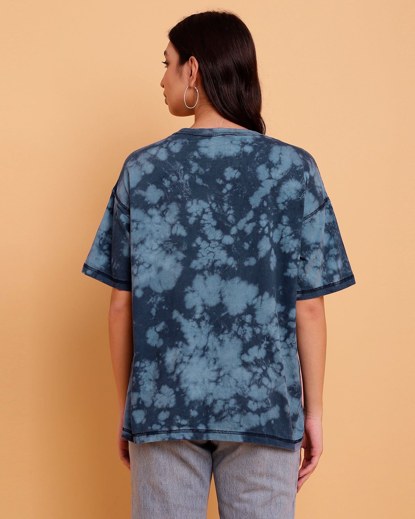 Indigo Everyday Oversized Unisex T-Shirt - 2866