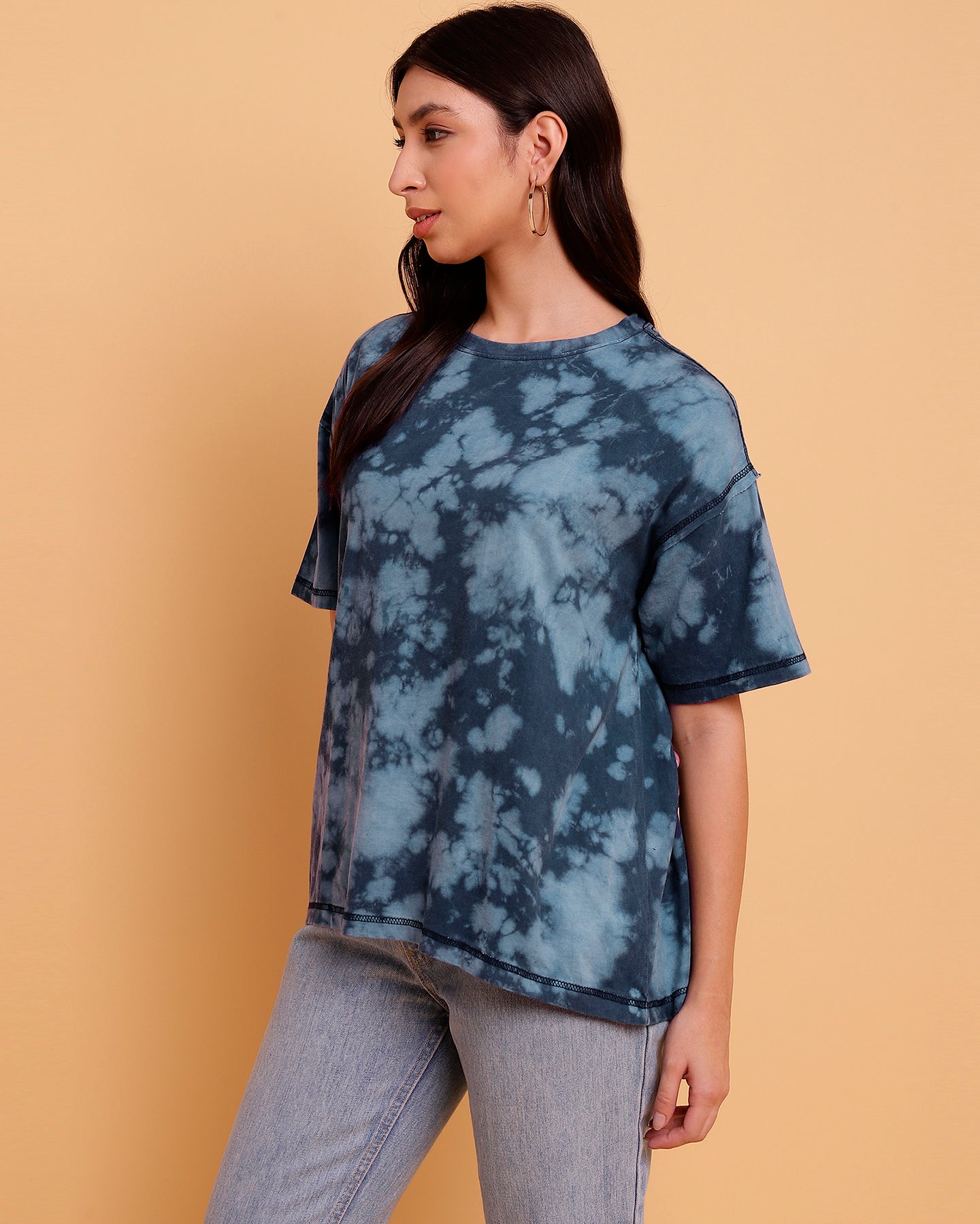 Indigo Everyday Oversized Unisex T-Shirt - 2866