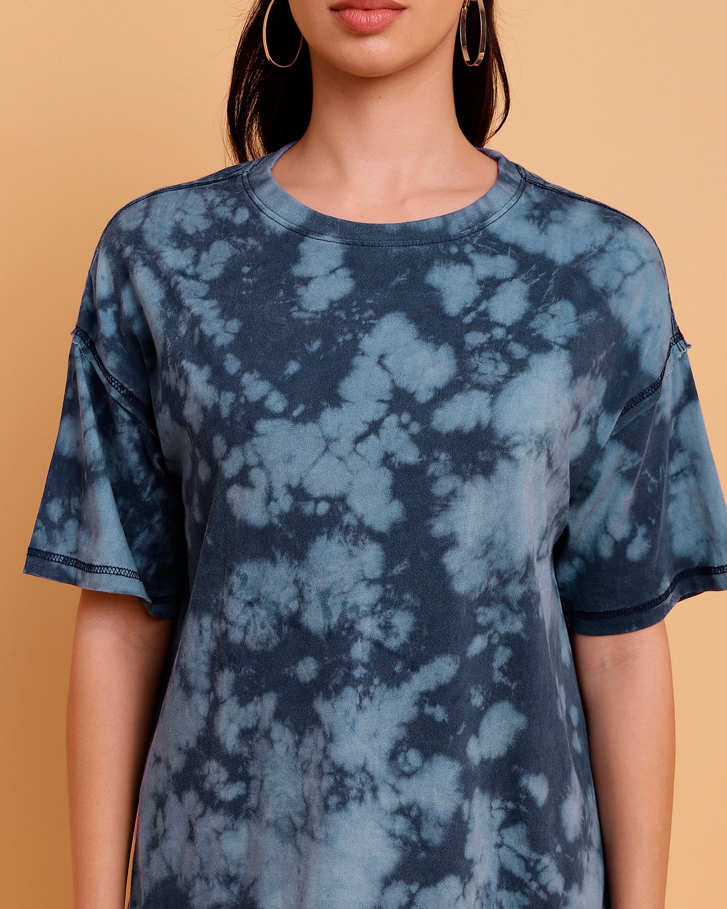 Indigo Everyday Oversized Unisex T-Shirt - 2866