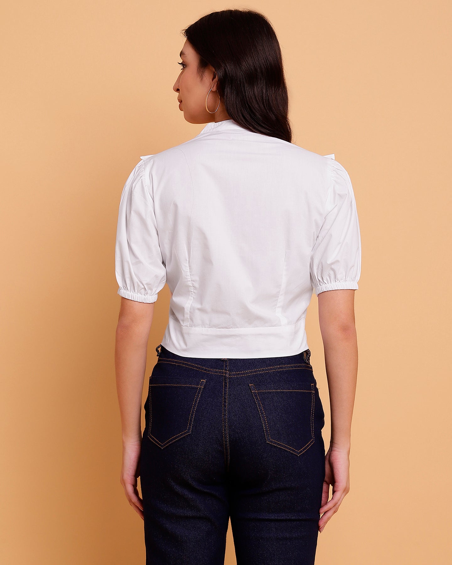 White poplin shirt with embroidery