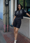 Women’s Black Embroidered Poplin Co-ord Set – Two-Piece Outfit - 1552