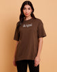 Women Coffee Brown Oversize Unisex T-Shirt - Casual Wear - 2853