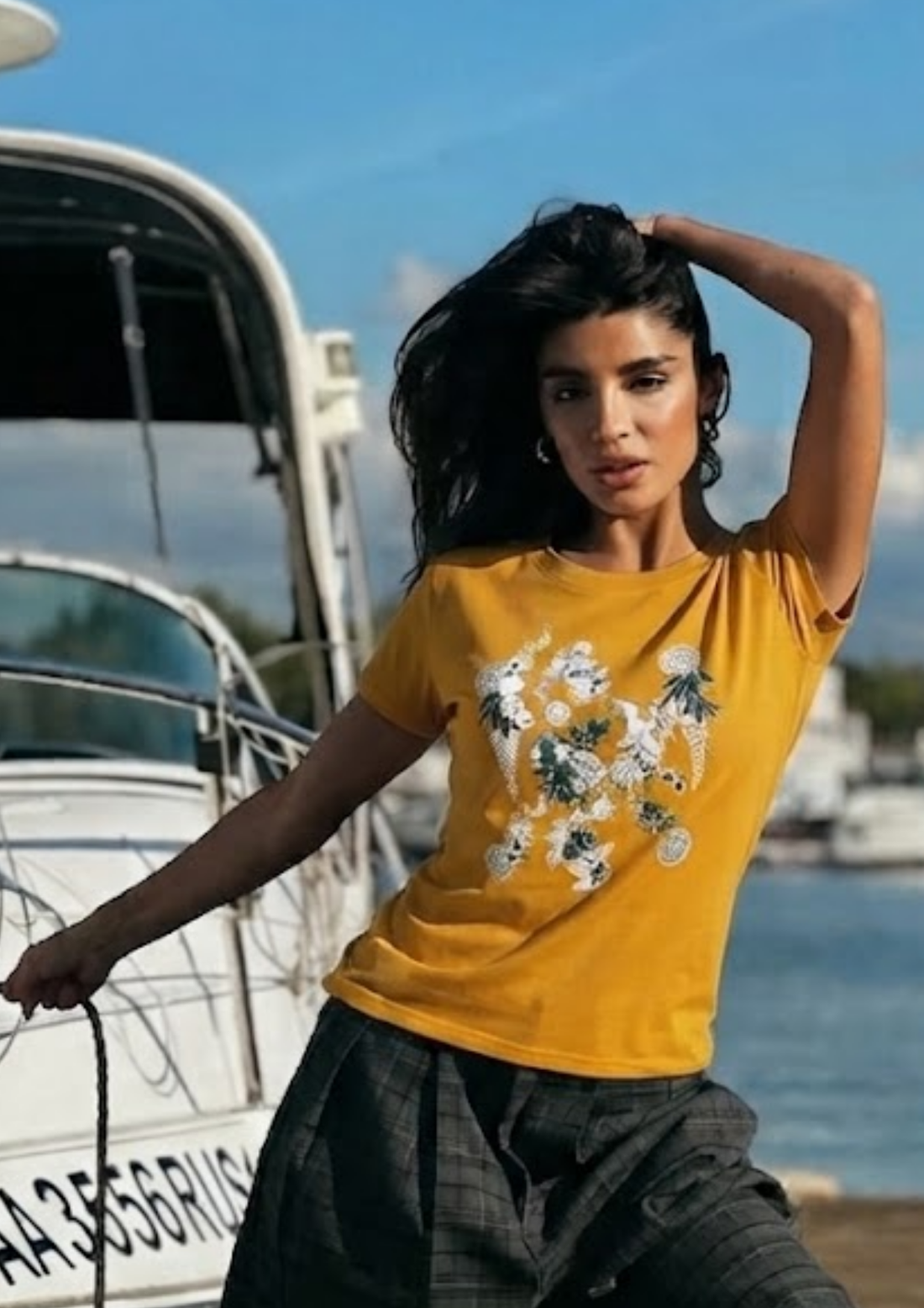 Sands Of India Women Mustard-Colored Regular Top with Floral Print - 2858
