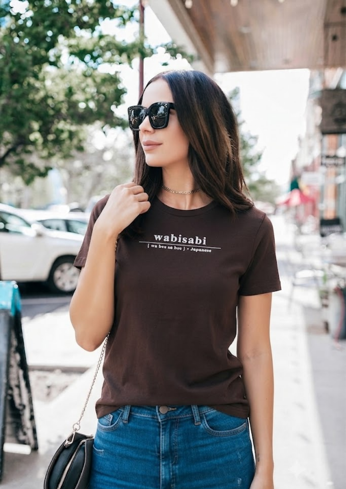 Sands Of India Women Brown Wabi-Sabi Typo Print Design T-Shirt- 2859