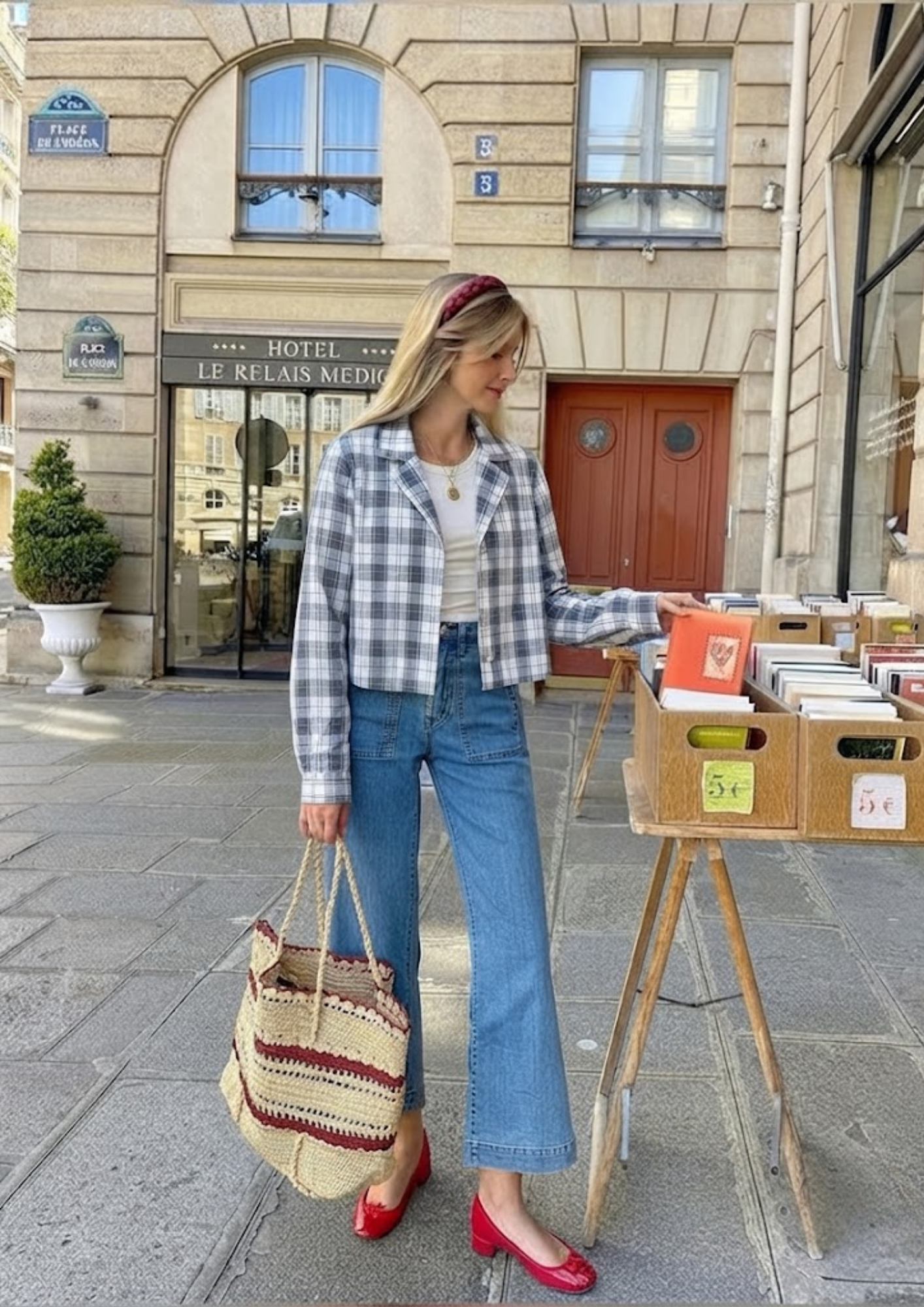 Women’s White and Grey Checked Crop Shirt- 2905