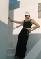 Women’s Black Poplin Embroidered Co-ord Set  – Two-Piece Outfit -2944