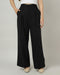 Women's Black Pleated Wide-Leg korean Pants - 3046