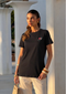 Sands Of India Black Regular T-shirt with Sliver Flamingo print - 2992