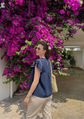 Women's Indigo Breeze Ruffle Top- 2997