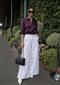 Women’s Purple Cotton Satin Regular Fit Shirt -3066
