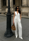 Sands Of India Off-White V-neck vest with Korean pants Co-ord set - 3077