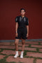 Women’s Black Embroidered Poplin Co-ord Set – Two-Piece Outfit - 1552