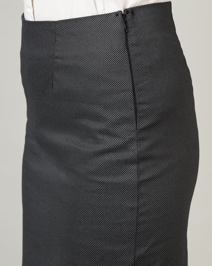 Women’s Black Textured Straight-Cut Mini Skirt-3080