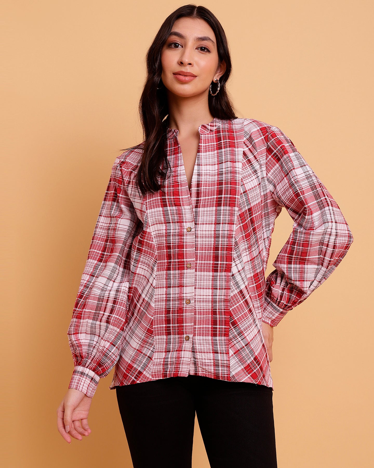 Multicolour Full Sleeve Bias Panelling Shirt - 2891