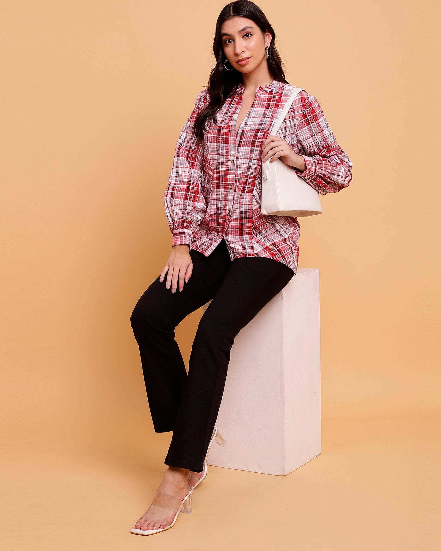 Multicolour Full Sleeve Bias Panelling Shirt - 2891