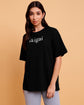 Women Black Unisex T-Shirt with Ikigai Print - Casual Wear - 2852