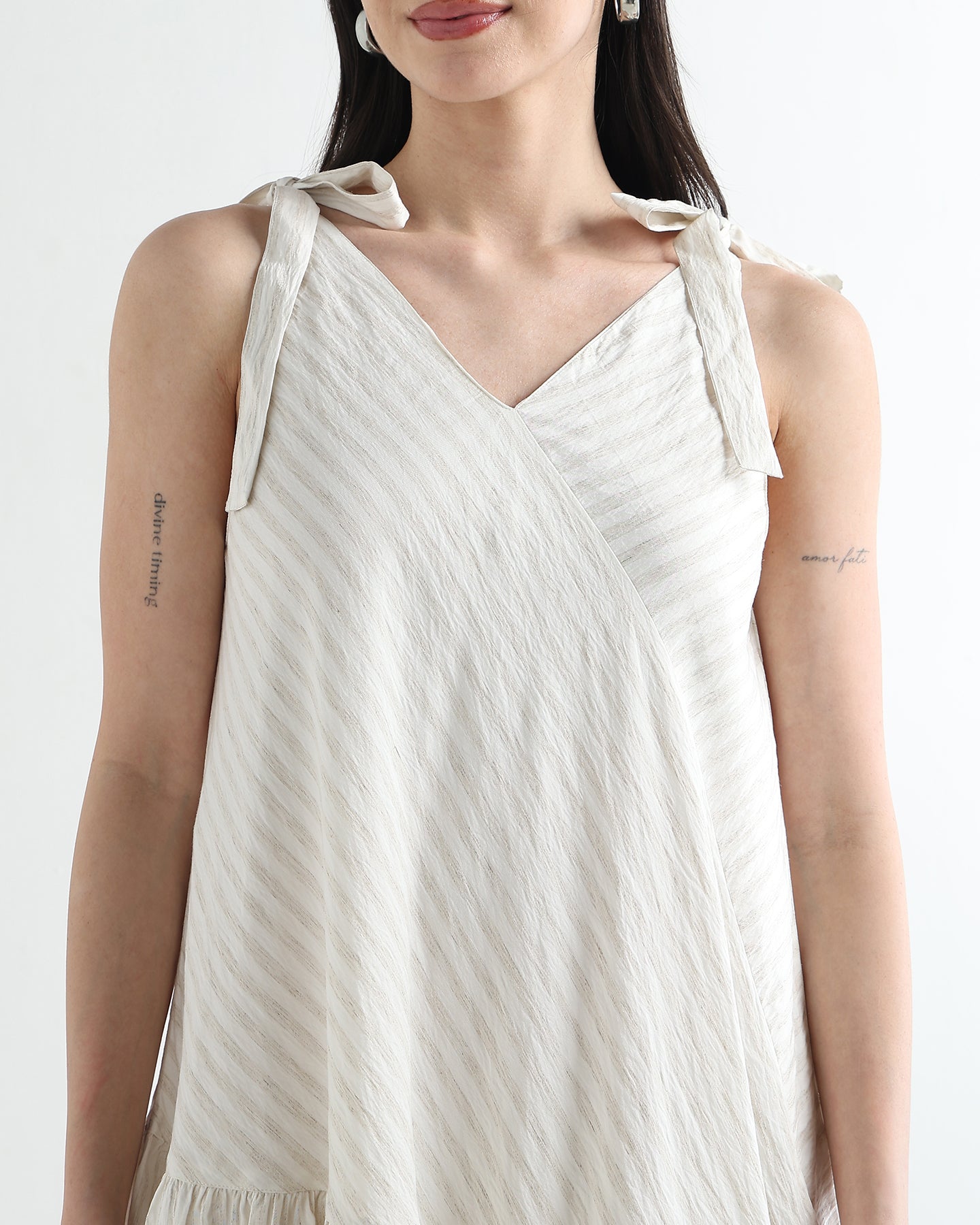 Women’s White Textured Bias-Cut Maxi Dress with Adjustable Straps &amp; Lining - 3109