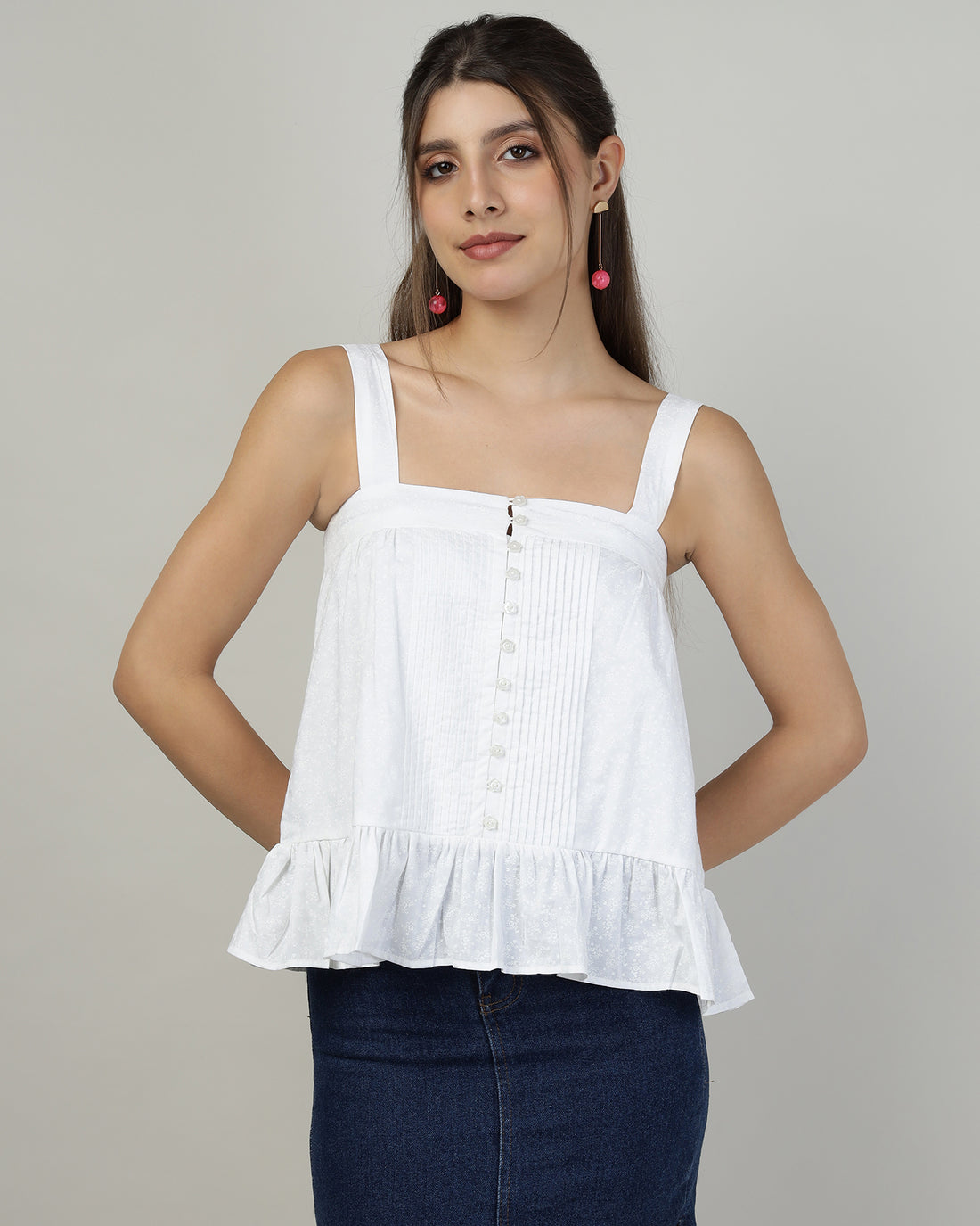 White Meadow Camisole Top - 3003