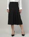 Women’s Black Checked Pleated A-Line Midi Skirt – Calf-Length-2932