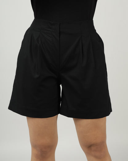 Black with Lace Appliqué Co-Ord Set - 3043
